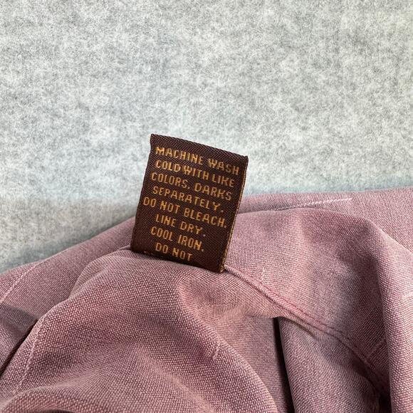 Tori Richard Silk Shirt Mens L Dusty Rose Button Up Short Sleeve Musical Party - Picture 5 of 5